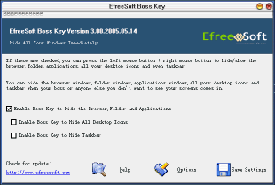 EfreeSoft Boss Key 3.30 software screenshot