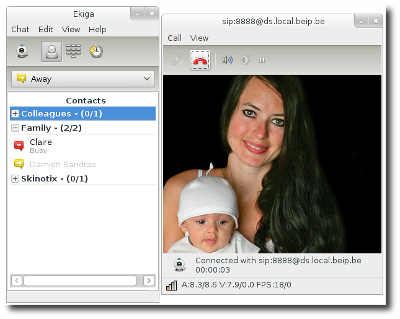 Ekiga 4.0.0 software screenshot