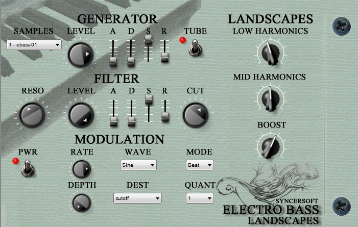 Electro Bass Landscapes 1.3 software screenshot