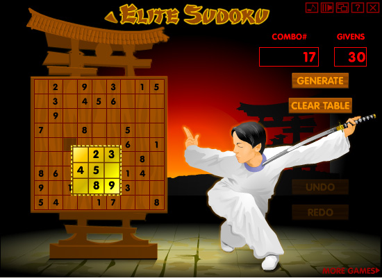 Elite Sudoku 1.0 software screenshot