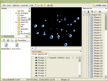 Eltima Flash Decompiler 1.40 software screenshot
