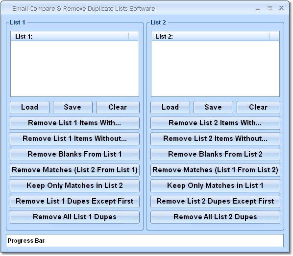 Email Compare & Remove Duplicate Lists Software 7.0 software screenshot