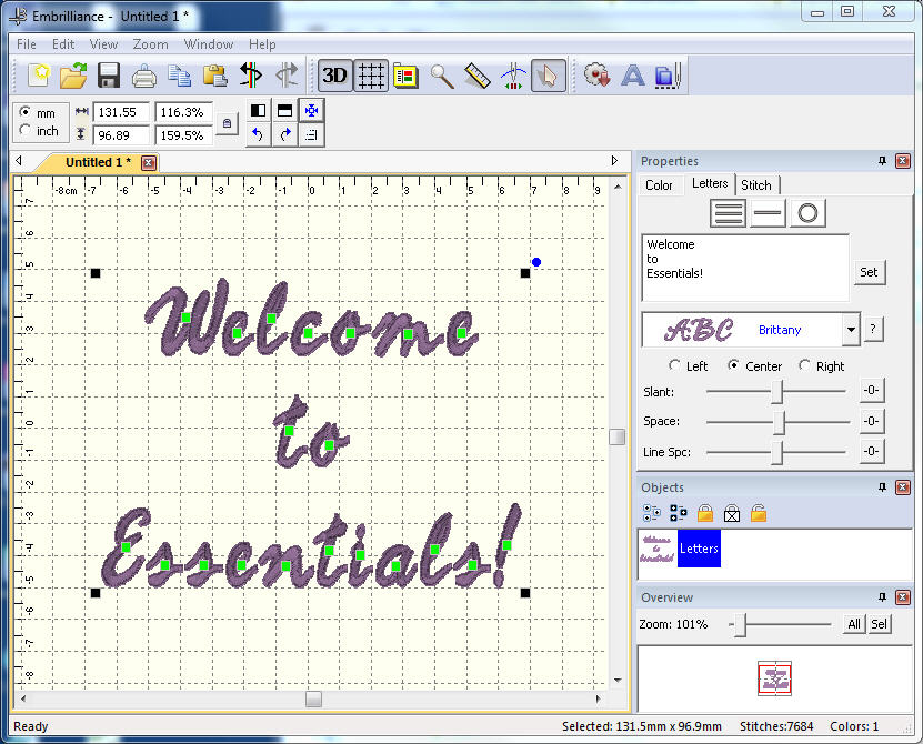 Embrilliance 1.147 software screenshot