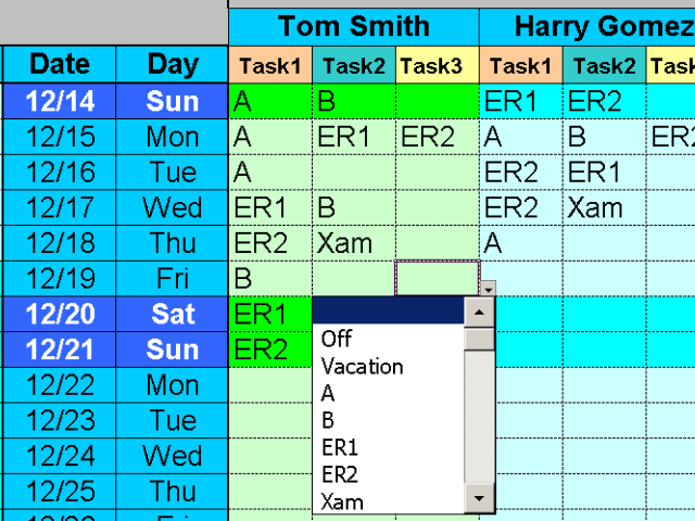 Employee Task Scheduling for One Year 1.46 software screenshot