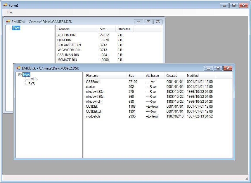EmuDisk 1.0.0.0 PreAlpha software screenshot