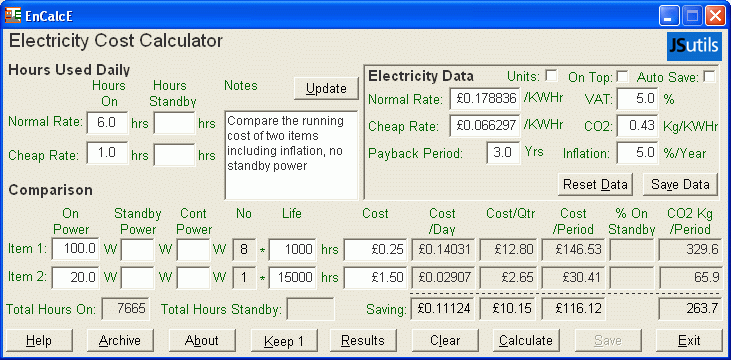EnCalcE  6.4 software screenshot