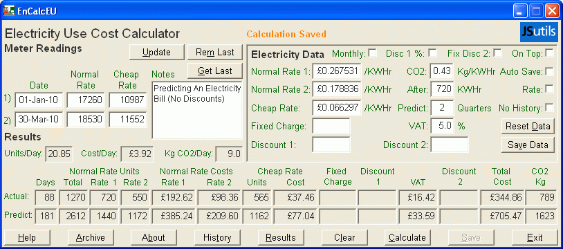 EnCalcEU 5.5 software screenshot