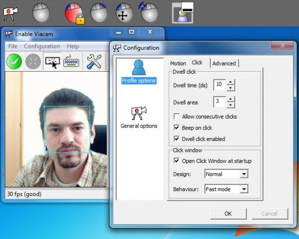 Enable Viacam 2.0.1 software screenshot