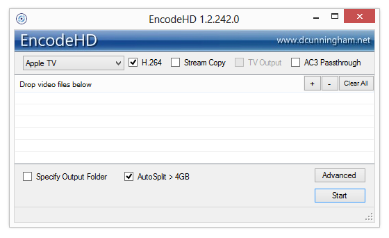 EncodeHD 1.2.242.0 software screenshot