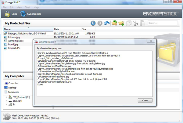 EncryptStick 6.0.24W software screenshot