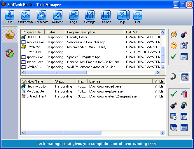 EndTask Basic 1.00.0011 software screenshot