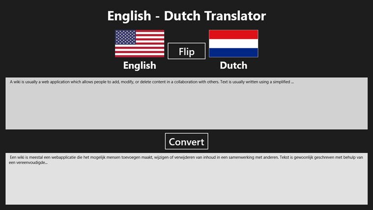 English Dutch Translator for Windows 8 1.0.0.9 software screenshot
