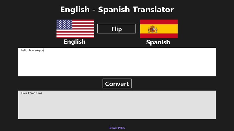 English Spanish Translator for Windows 8 1.0 software screenshot