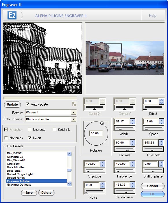 Engraver II for Photoshop 2.22 software screenshot