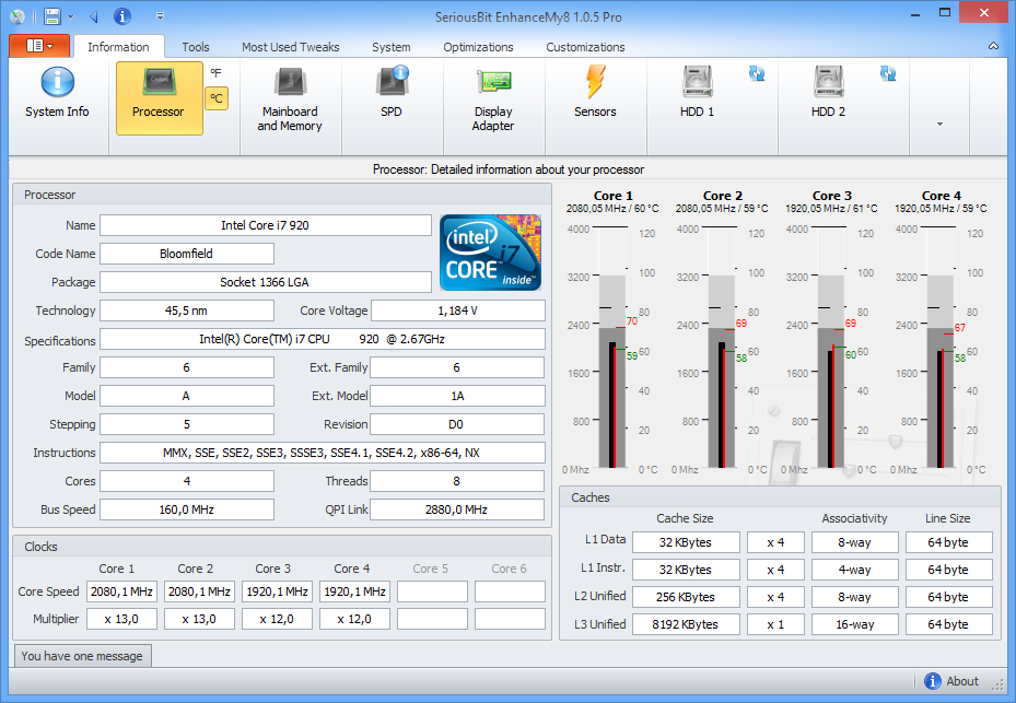 EnhanceMy8 Pro 1.4.1 software screenshot