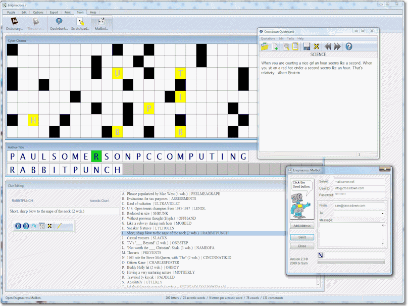 Enigmacross 7.0 software screenshot