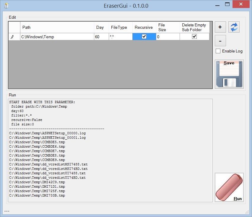 EraserGui 0.2.0.0 Beta software screenshot