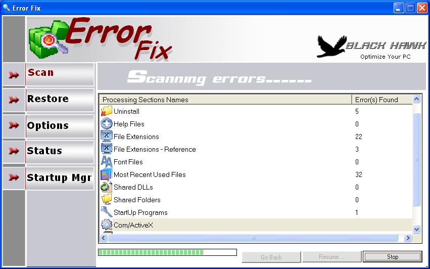 Error Fix 3.0.0 software screenshot