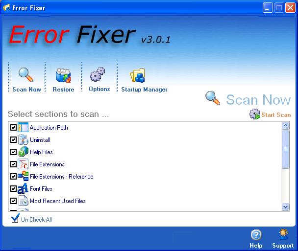 ! - Error Fixer 3.0.2 software screenshot