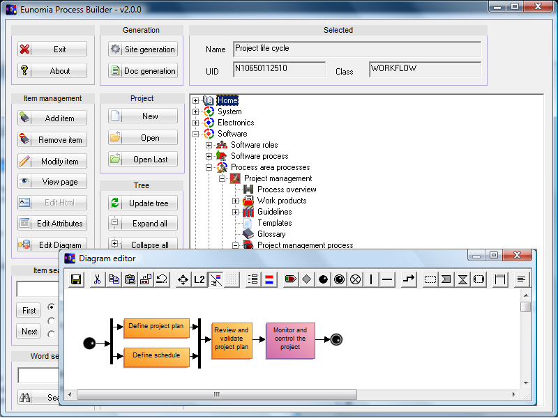 Eunomia Process Builder 2.8.4 software screenshot