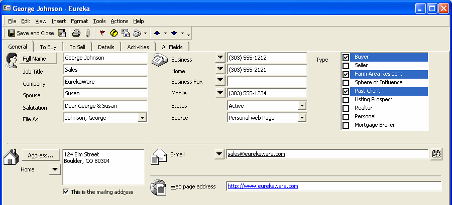 EurekaWare 3.1 software screenshot