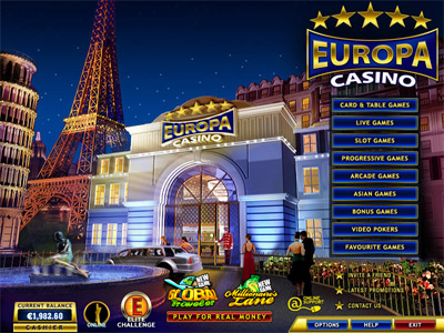 Europa Casino online 3D games 10.5 software screenshot