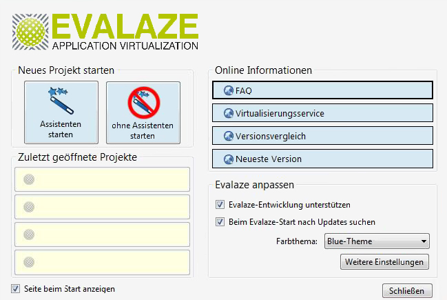 EvaLaze 2.2.1.0 software screenshot