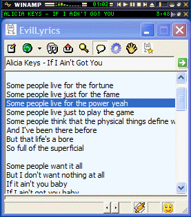 EvilLyrics 0.1.9 Final software screenshot