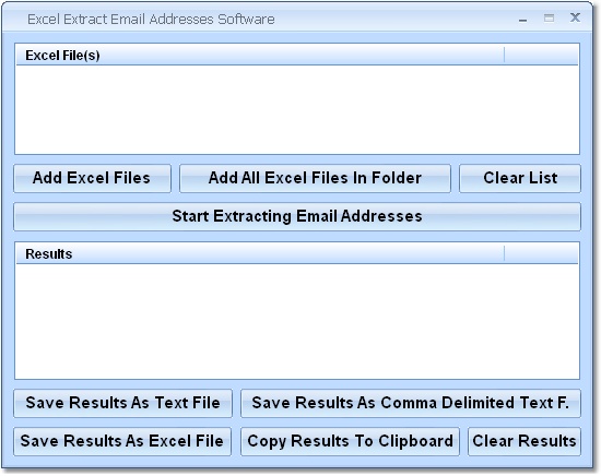 Excel Extract Email Addresses Software 7.0 software screenshot