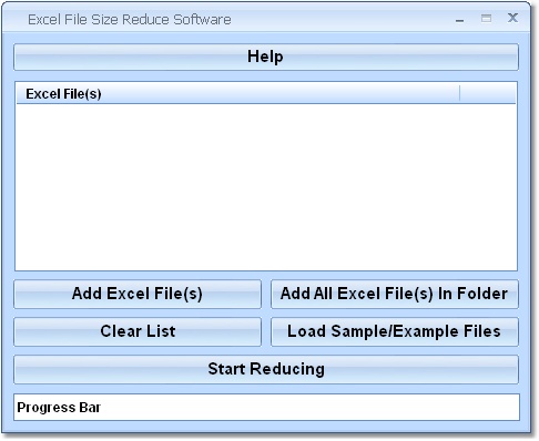 Excel File Size Reduce Software 7.0 software screenshot