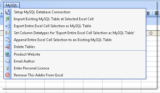 Excel MySQL Import, Export & Convert Software 7.0 software screenshot