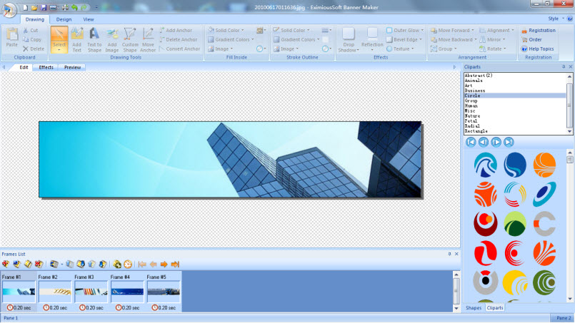 EximiousSoft Banner Maker 5.45 software screenshot