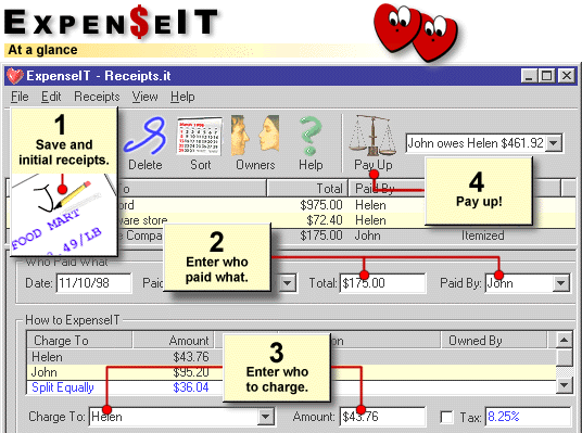 ExpenseIT 2.5 software screenshot