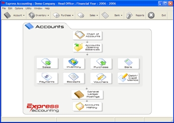 Express Accounting 2.0 software screenshot