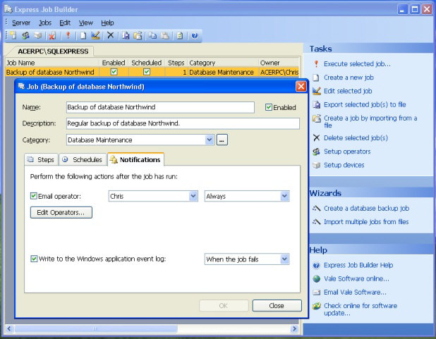 Express Agent 2.2 software screenshot
