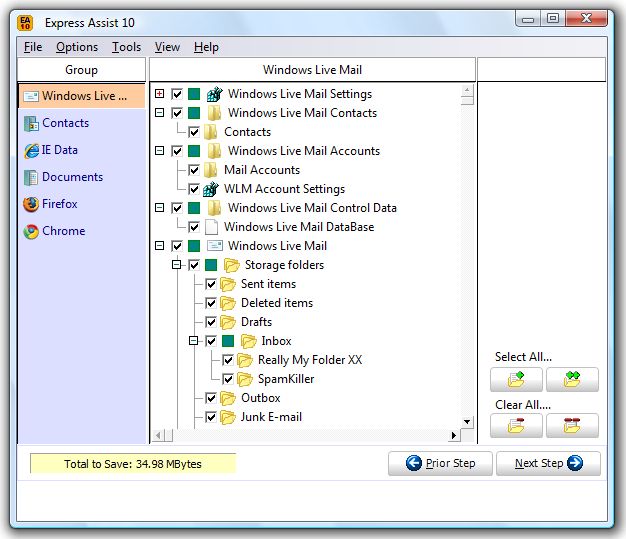 Express Assist 11.0.11.1 software screenshot