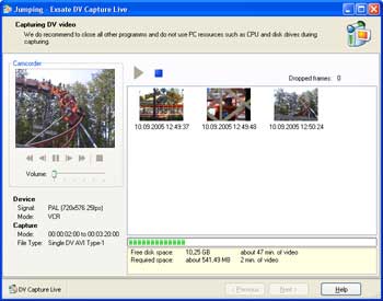 Exsate DV Capture Live 1.2.0.334 software screenshot