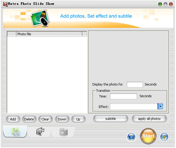 Extra Photo SlideShow Free 7.17 software screenshot
