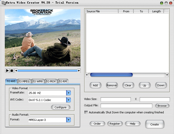 Extra Video Creator 8.23 software screenshot