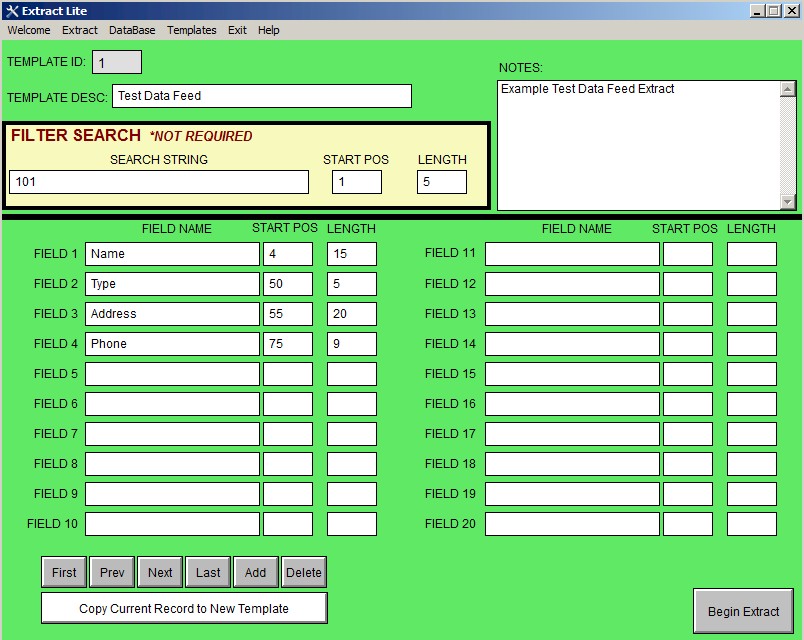 Extract Lite 1.0 software screenshot