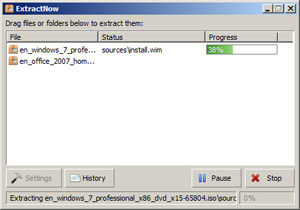 ExtractNow 4.8.3.0 software screenshot