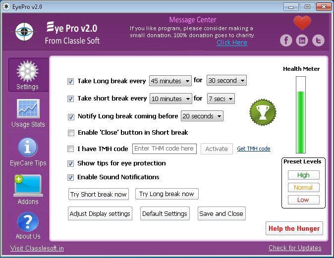 EyePro 3.0 software screenshot