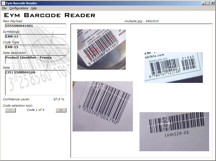 Eym Barcode Reader OCX 2.4 software screenshot