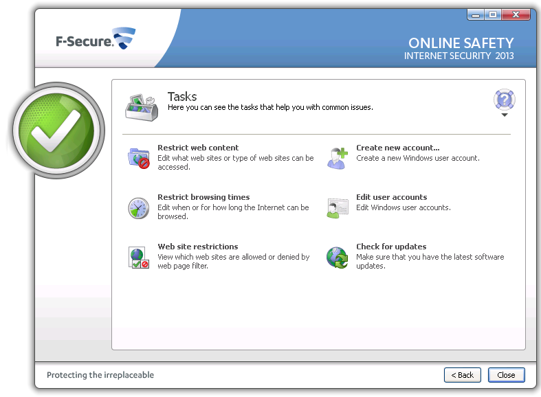 F-Secure Internet Security 2013 12.71 Build 102 software screenshot