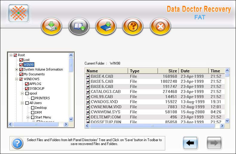 FAT Files Recovery Tool 3.0.1.5 software screenshot