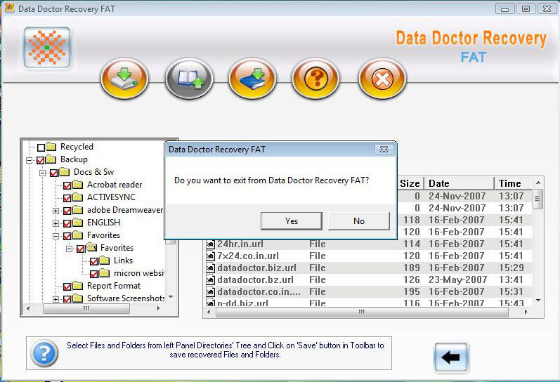 FAT Hard Disk Recovery 3.0.1.5 software screenshot