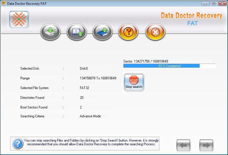 FAT32 File Recovery 3.0.1.5 software screenshot