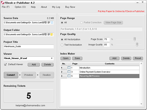 FDesk e-Publisher 4.2 software screenshot