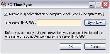 FG Time Sync 1.0.0.4 software screenshot