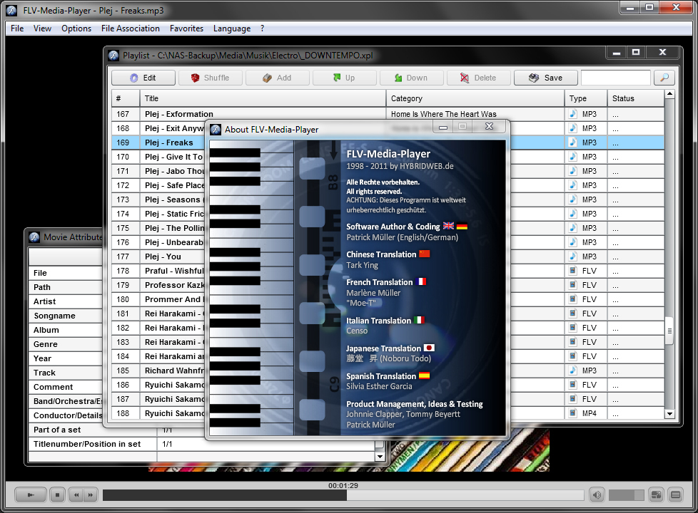 FLV-Media Player 2.0.3.2532 software screenshot